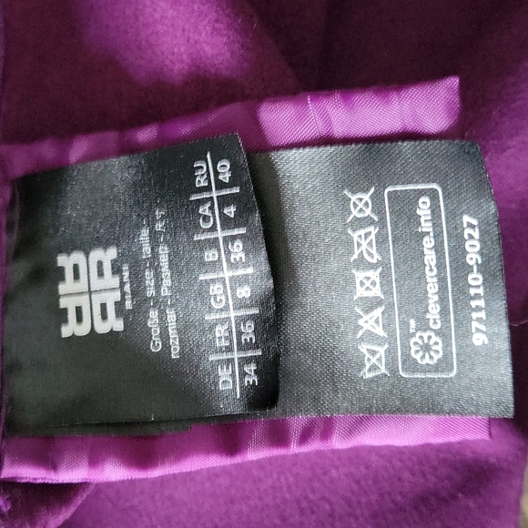 Riani lambskin purple leather jacket - Picture 4 of 8